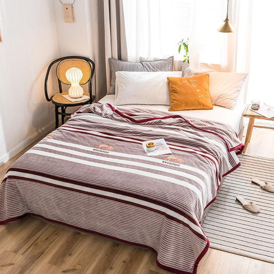 Autumn and Winter Thick Flannel Blankets Double-sided Fleece Blankets Coral Fleece Blankets Fleece Blanket Sheets Bed Siesta Warm Blankets