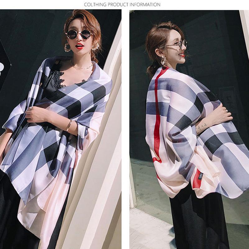 Printed Silk Scarf All-match Shawl Ladies Variety Scarf Long Autumn and Winter Warm Silk Gauze Female Summer Sunscreen Shawl