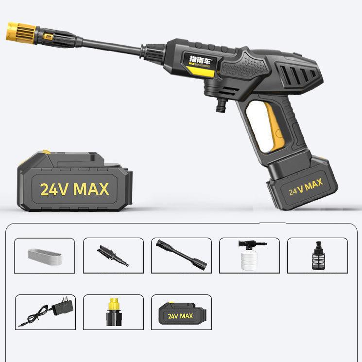 24V Guide Car High Pressure Water Gun Portable Garden Spray Machine Electric Car Washer 10800mAh