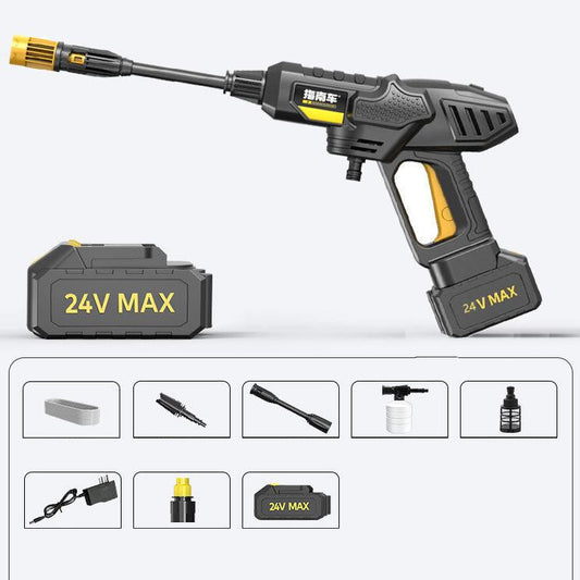 24V Guide Car High Pressure Water Gun Portable Garden Spray Machine Electric Car Washer 10800mAh