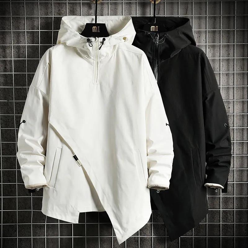 Autumn Men's High-level Sense of Hooded Pullover Jacket Men's High Collar Original Jacket Tooling