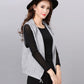 Spring and Autumn Thin Woolen Pure Color Vest Women's Hooded Short Fashion Jacket Wild Cardigan Sleeveless Knitted Sweater