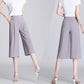 Summer Thin Cropped High-waisted Wide-leg Pants Loose and Thin Plus Size Casual Pants Women