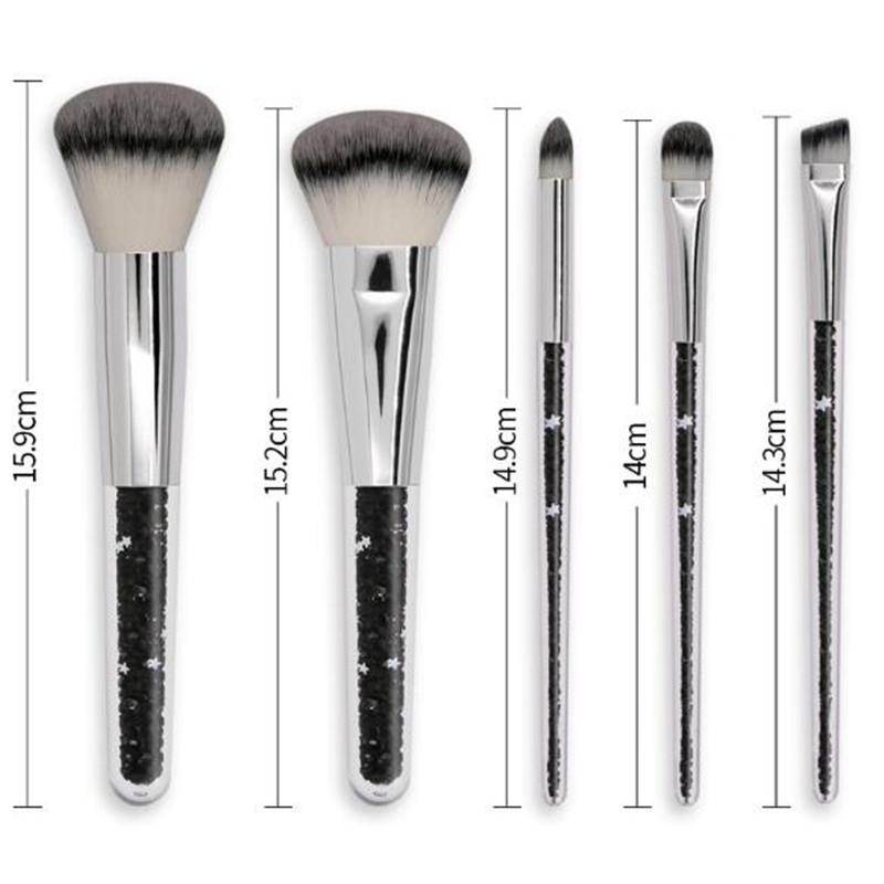 Women's Fashion Brushes 5PCS Withered Wood Color Cosmetic Makeup Brush Suit Tools Foundation Brush