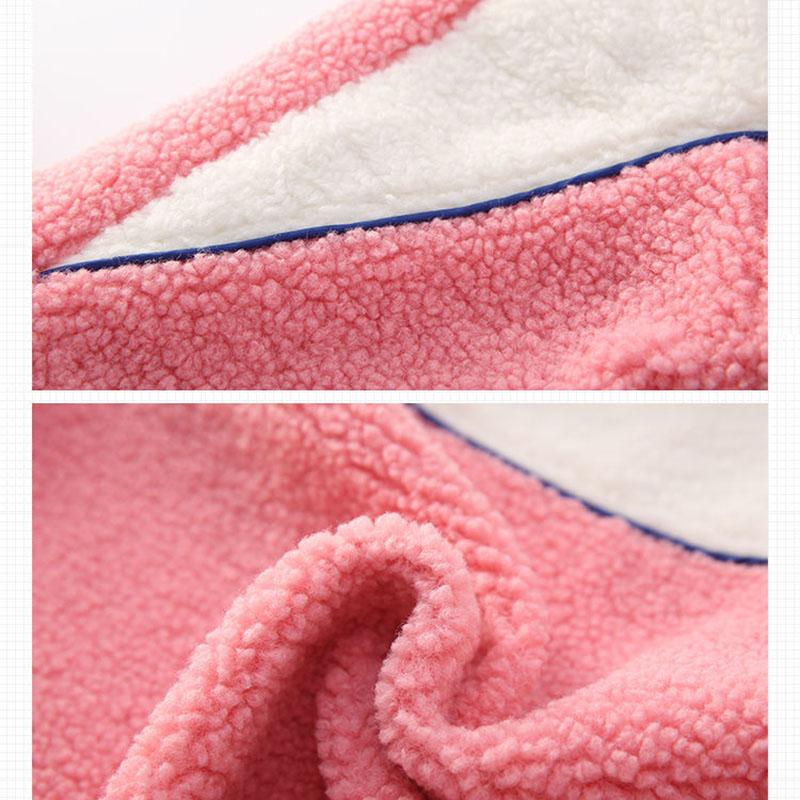 Girls' Jacket Autumn and Winter Clothes Korean Style Quilted Thick Warm Windproof Wool Sweater Top