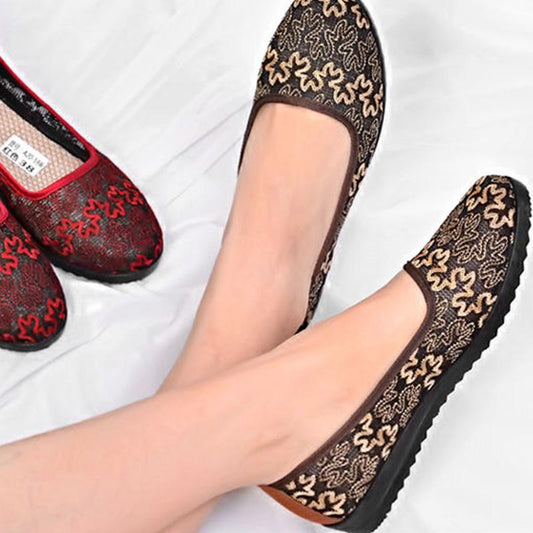 Middle-aged and Elderly Grandma Shoes Summer Single Shoes Non-slip Soft-soled Breathable Mesh Shoes