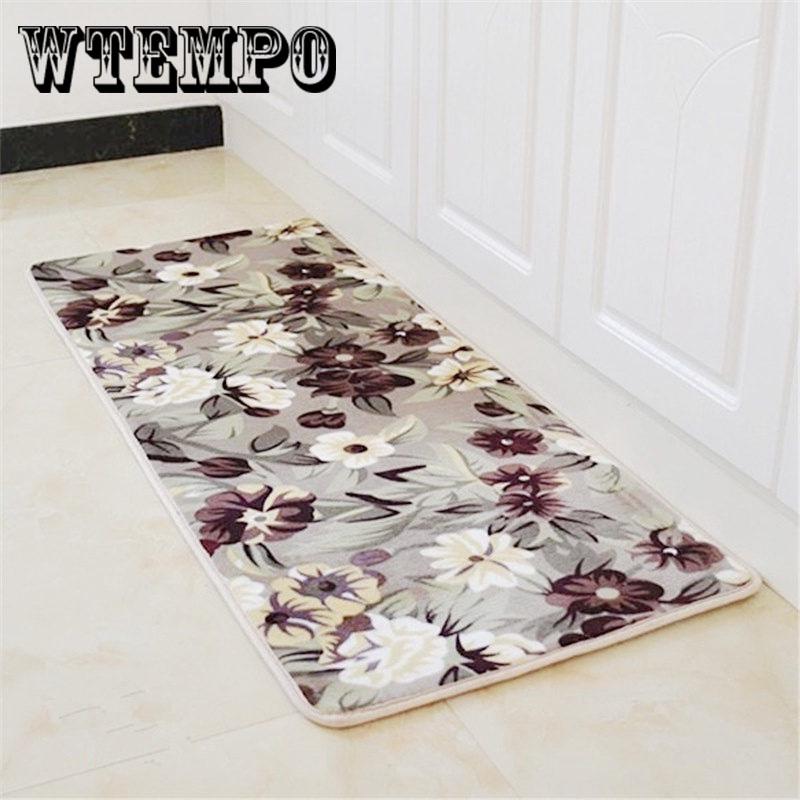 Kitchen Floor Mat Anti-slip Tape Rugs For Kitchen  Printed Bathroom Carpet Doormat