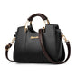 Wild Crossbody Bag Women Black Leather Anti-theft Multi-function Large Capacity Shoulder Bag Tote