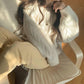 Thick Solid Color Twist Sweater Women's Winter Loose Round Neck Wild Knitted Jacket