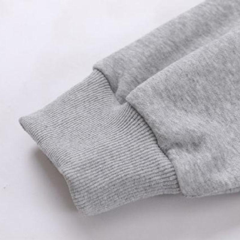 Autumn and Winter Plus Velvet Thick Plus Size Couples Wear Denim Stitching Loose and Versatile Warm and Comfortable Sweater