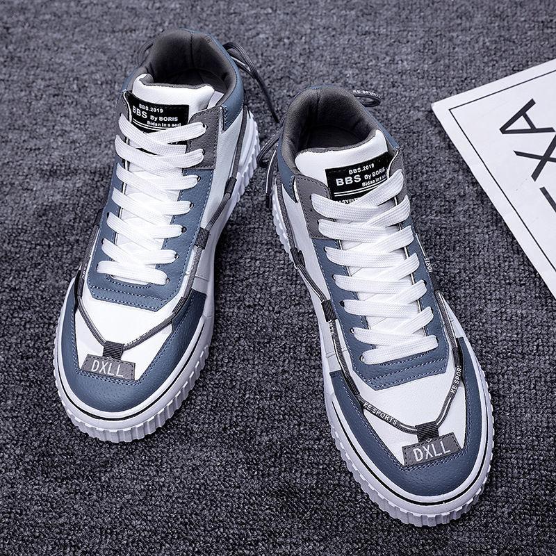Spring and Autumn Men's Korean Style High-top Shoes Trendy Canvas Sneakers All-match Casual Shoes for Students