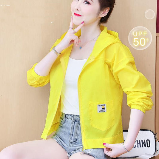 Ice Silk Summer Thin Sunscreen Suit Slim Student Short Coat UV Protection Sunscreen Clothing
