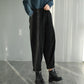 Casual Corduroy Harem Pants, Women's Tapered Pants, Elastic Waist Corduroy Pants, Womens Oversized Trousers, Women's Baggy Pants