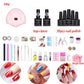 Manicure Set Nail Gel Polish Set Gel Varnish Poly Gel Builder Nail Art Kit 54W UV Lamp Nail Dryer