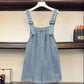 Denim Suspenders Shorts Women's Summer Design Sense Small One-piece Pants High Waist Loose Wide-leg Pants