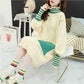 Pregnant Women's Knitted Bottoming Skirt Autumn and Winter Clothes Go Out Thick Fashion Sweater Loose Mid-length Postpartum Dress