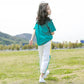 Girls Summer Leisure Suit Printed Short Sleeves + Pants Loose Comfortable Sweat-absorbent Children's Sports Two-piece Set