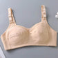 Four Seasons Full Cup Cotton Comfortable Breathable Skin-Friendly Ultra-thin Bra No Steel Ring No Sponge Large Size Anti-Sagging Bra