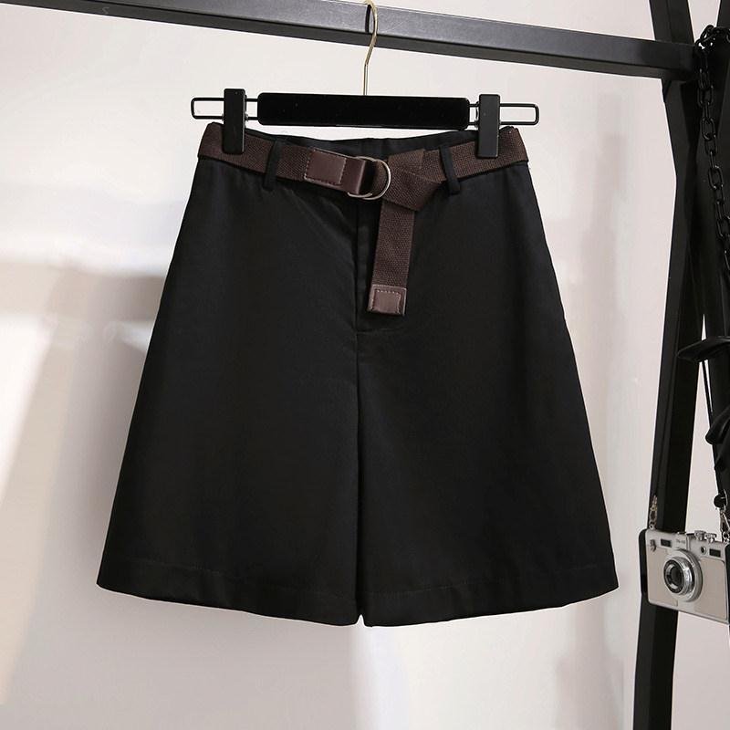 Pofulove Skirt Set Summer Lady Sleeveless  Bowknot Shirt Wide-leg Shorts L Two-piece Set for Work