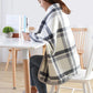 Multifunctional Flannel Blanket Anti-static Multifunctional Plaid Printing Cloak blanket for Office Home