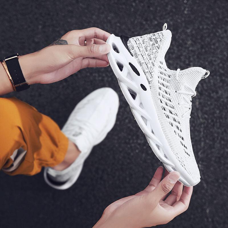 Summer Men's Shoes Sports Shoes Men's Running Shoes Breathable Casual Flying Woven Student Shoes Travel Shoes