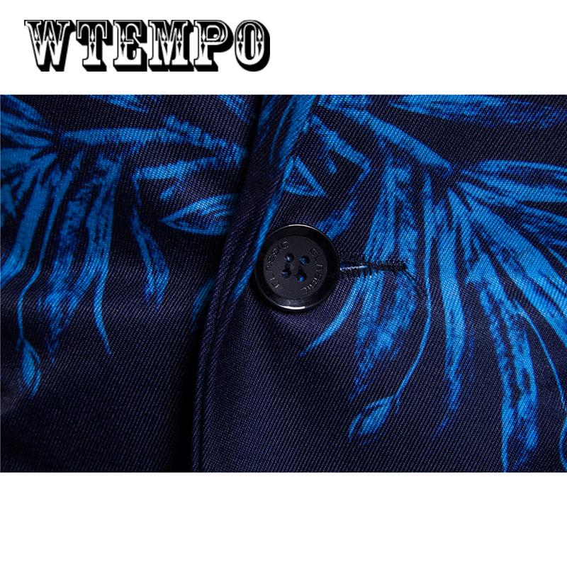 Mens Fashion Wedding party  Print Blazer Plus Size Casual Male Slim Fit Suit Jacket