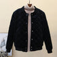 Winter Jacket Ladies Student Baseball Down Padded Jacket Short Lightweight Gold Velvet Small Padded Jacket Tide