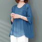 Summer Women's Loose Chiffon Short Sleeve Large Size Round Neck All-match Top