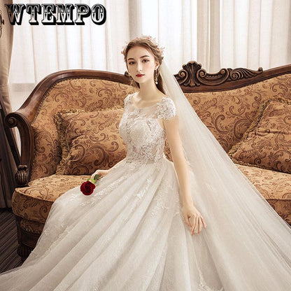 Formal Sexy Sweetheart Lace Ball Gown Wedding Dresses Flowers embroidery Bridal Gown