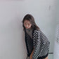 Spring and Autumn Children's Wear Long Sleeve Knit Cardigan Fashion Check Loose Sweater Jacket