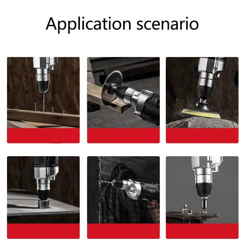1380W High-power Impact Drill Electric Screwdriver Plug-in Electric Drill for Drilling Cutting and Polishing