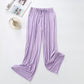 Summer Pants Women Plus Size Loose Flared Casual Long Trousers Lady Bottoms