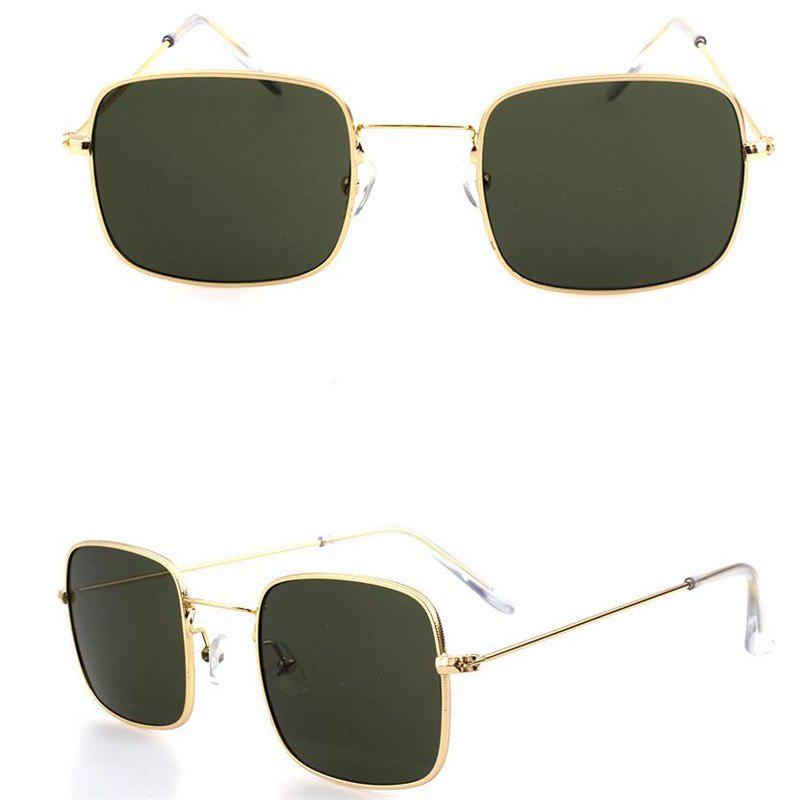 Metal Sunglasses Men Women Retro Square Sun Glasses Fashion Ocean Clear Yellow Pink Color Sunglass s
