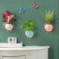 Ceramic Art Flower Stand Wall-mounted Metal Flower Arrangement Interior Decoration Pendant Flower Device