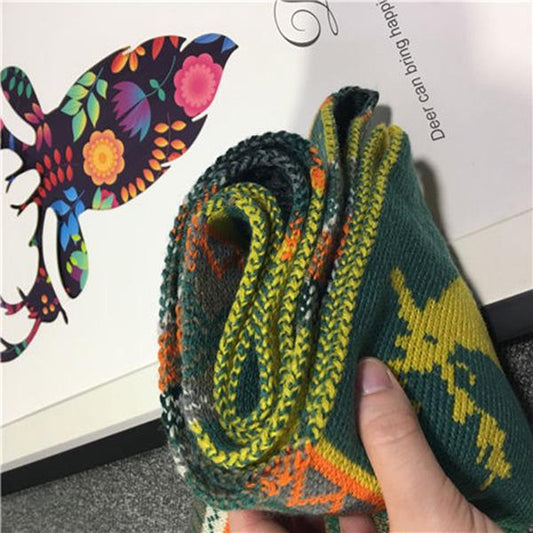 birthday present Winter warm Christmas gift Christmas dress up scarf Woman elk pattern Long scarf