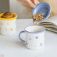 Ceramic Mug Korean Mug with Lid Spoon Japanese Coffee Milk Breakfast Cup Cute Household Water Cup Female Student