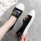 Spring and Summer Embroidered Breathable Canvas Shoes Women's Plus Size All-match Casual Flat Shoes