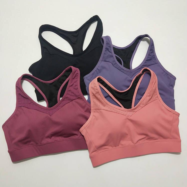 Yoga Vest Ladies Sports Bra Running Fitness Bra Elastic Shockproof Breathable Sweat-absorbent Underwear