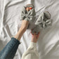 Bow Flat-bottomed Slippers Female Summer Slippers Sandals and Slippers Female Beach Shoes