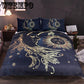 Home Decor Sun Flower Embroidery Duvet Cover with Pillow Cases Quilt Cover 3 Pcs Bedding Set
