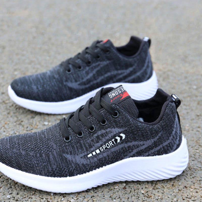 Plus Size 39-43 Men Mesh Sneakers Breathable Basketball Running Shoes Non-slip Wear-resistant Comfortable Skate Shoes
