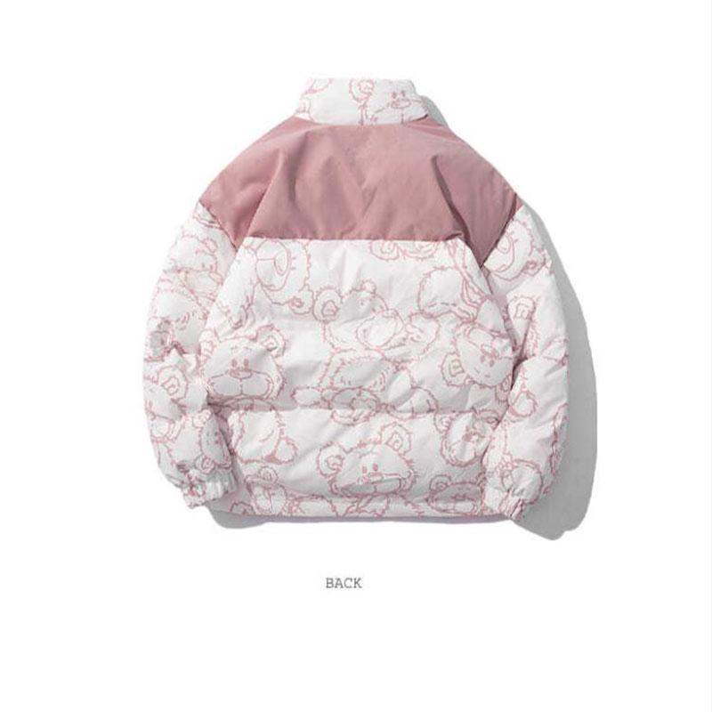 Winter Women's Down Jacket Korean Style Loose Short Jacket Thickened Warmth Stand-collar Couple Jacket