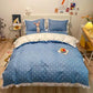 Bed Four-piece Wave Point Flower Bed Linen Is Set of 1.8 Meters 2 Meters Bed Home Bedding Four Seasons Universal