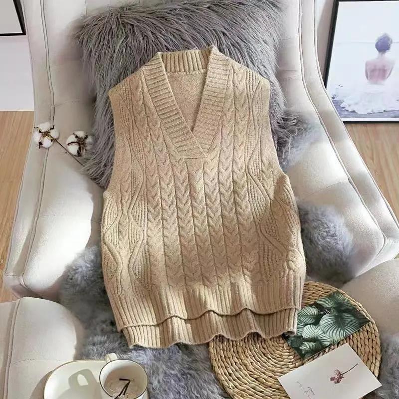 Palnic Female Knit Spring and Autumn School Style Sweater Vest Oxyte Woolen Horse Sewen