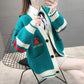 Women's Knitted Cardigan Sweater Loose Spring and Autumn Style Lazy Wind Sweater Coat