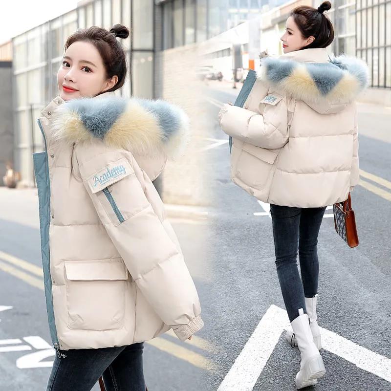 Winter Down Jacket Korean Loose Hooded Cotton Jacket Thick Warm Short Down Jacket