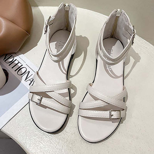 Female Summer All-match Student Fairy Style Flat Shoes Rome Shoes