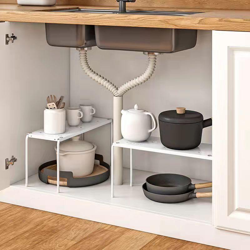 Multi-function Shelf Spice Rack Kitchen Organizer Cabinet Storage Rack Countertop Debris Storage Household Small Table Storage Shelf