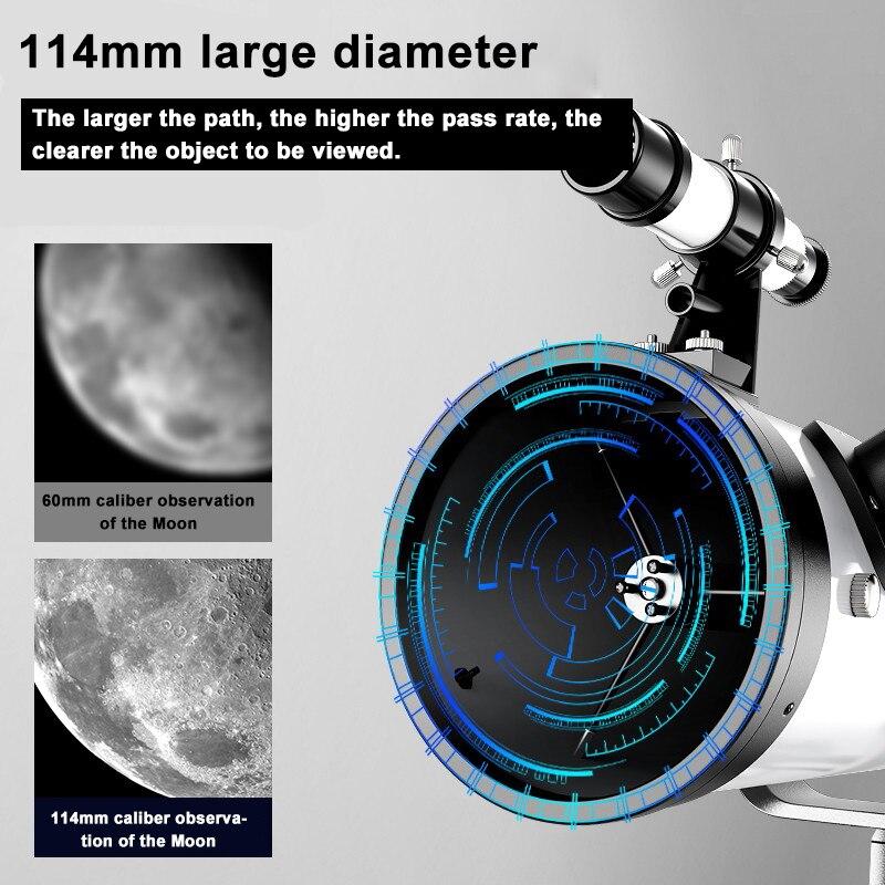 Upgrade Professional Astronomical Telescope Long Range 875 Times 1.25 Inch Eyepiece HD Deep Space Star Moon for Outdoor Camping
