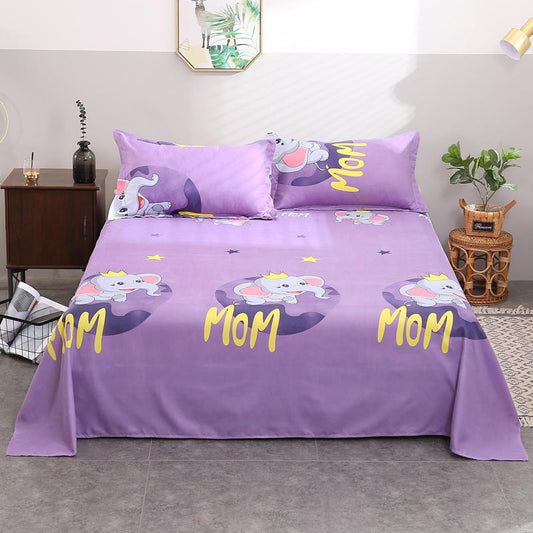 Three-piece Cotton Old Coarse Cloth Cotton Sheets Single Bed Double Bed Pillowcase Machine Washable Anti-static All Seasons